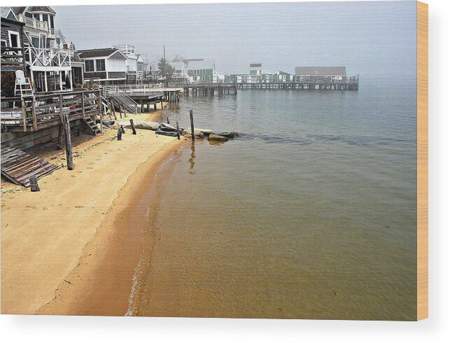 Beach Wood Print featuring the photograph Captain Jacks Wharf Provincetown MA by AnnaJanessa PhotoArt