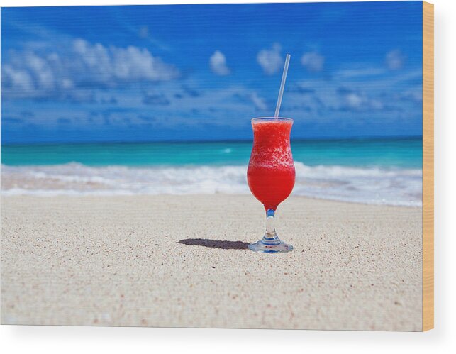Alcohol Wood Print featuring the photograph Caribbean Cocktail by Vera Kratochvil