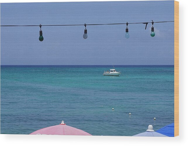 Grand Cayman Wood Print featuring the photograph Caribbean Paradise by Laurie Perry