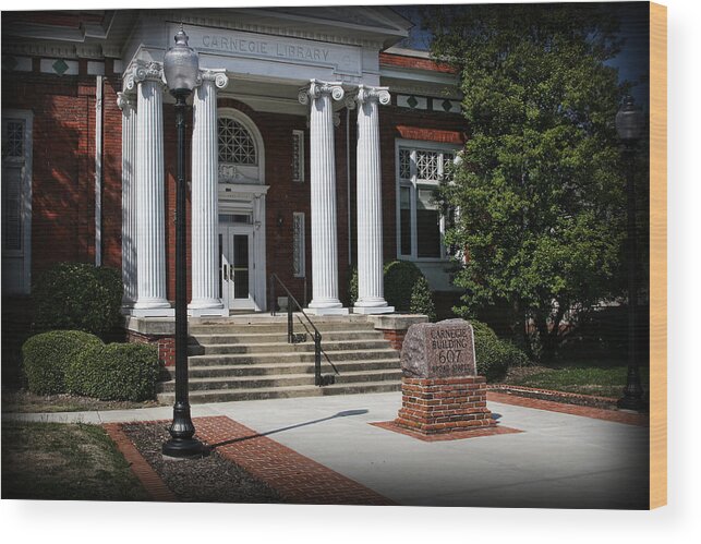 Carnegie Library Wood Print featuring the photograph Carnegie Library by Patricia Montgomery