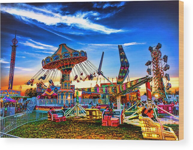 Carnival Wood Print featuring the photograph Carnival by Olivier Le Queinec