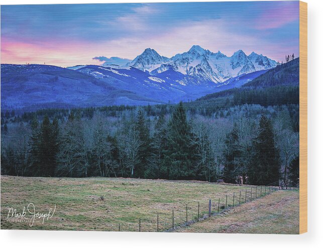 Sunrise Wood Print featuring the photograph Cascade Mountain Sunrise by Mark Joseph