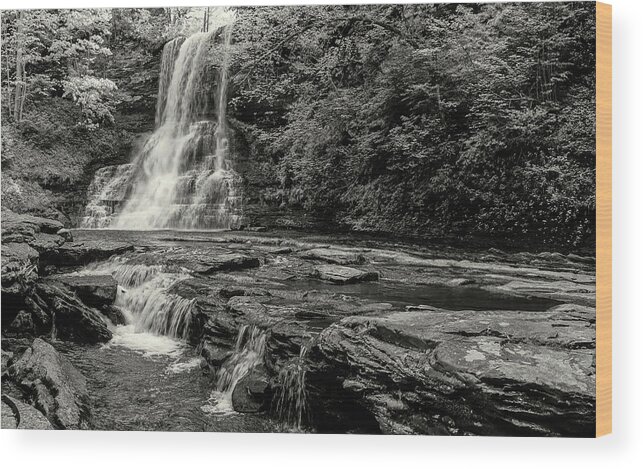Landscape Wood Print featuring the photograph Cascades Waterfall by Joe Shrader