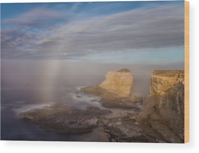 Landscape Wood Print featuring the photograph Catching The Rainbow by Jonathan Nguyen