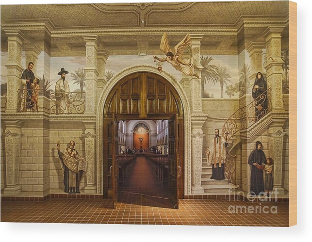 Cathedral Of Saint Augustine Wood Print featuring the photograph Cathedral of Saint Augustine by Priscilla Burgers