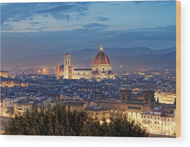 Cathedral Wood Print featuring the photograph Cathedral of Santa Maria del Fiore by Adam Rainoff