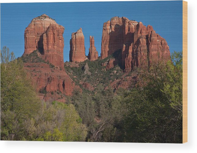 Sedona Wood Print featuring the photograph Cathedral Rock by Suzanne Stout
