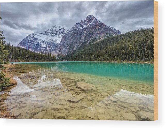 5dsr Wood Print featuring the photograph Cavell Lake Jasper by Pierre Leclerc Photography