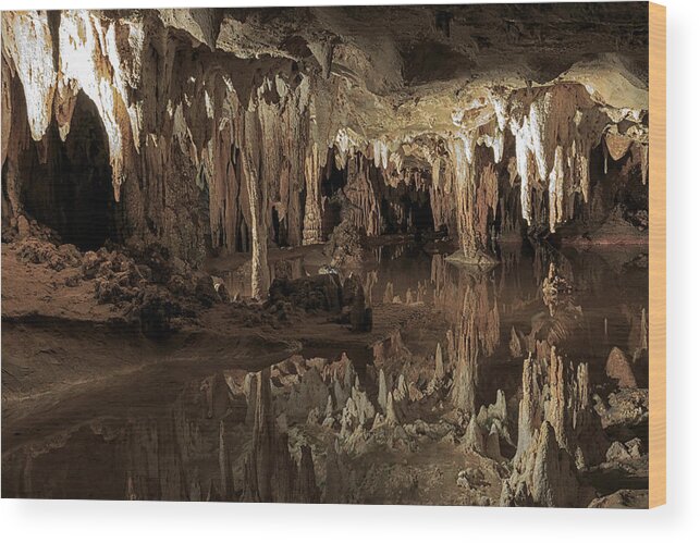 Cavern Wood Print featuring the photograph Cavern Reflections by Travis Rogers