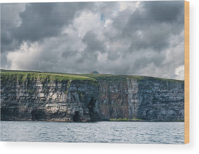 Ceide Fields Wood Print featuring the photograph Ceide Cliffs by Marion Galt