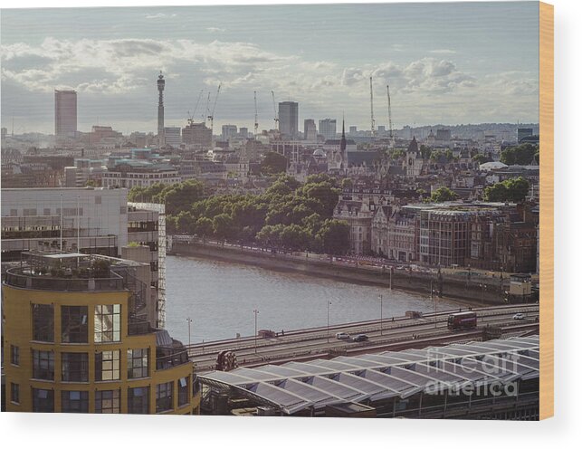 Bt Tower Wood Print featuring the photograph Central London by Perry Rodriguez