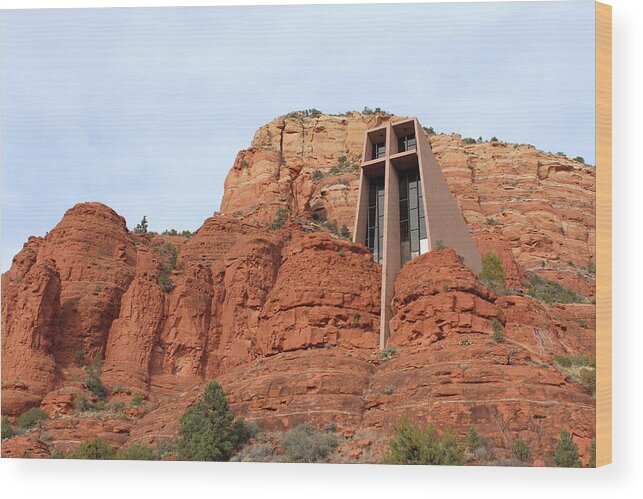 Sedona Wood Print featuring the photograph Chapel of the Holy Cross by Samantha Delory