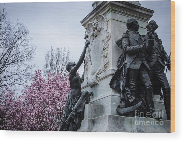 Cherry Wood Print featuring the photograph Lafayette Square by Jonas Luis