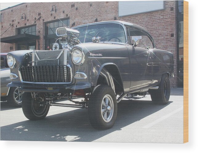 Chevy Wood Print featuring the photograph Chevrolet Gasser by Jeff Floyd CA