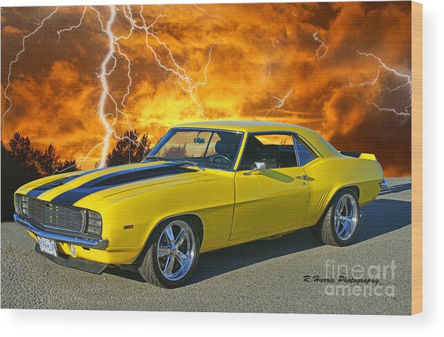 Cars Wood Print featuring the photograph Chevy Camero by Randy Harris