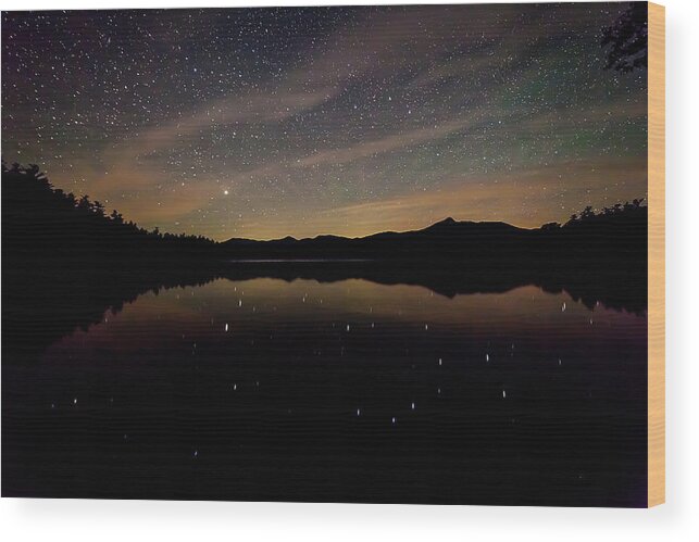 Stars Wood Print featuring the photograph Chocorua Lake by Benjamin Dahl