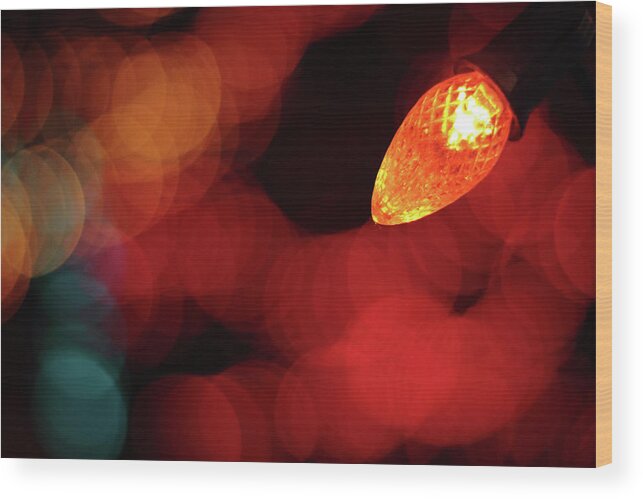 Christmas Wood Print featuring the photograph Christmas Light by David Diaz