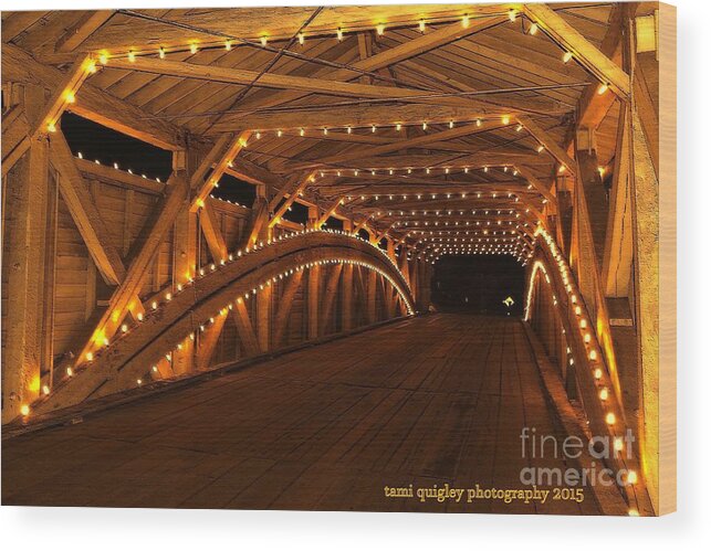 Christmas Wood Print featuring the photograph Christmas Luminance by Tami Quigley