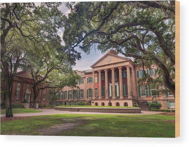 College Of Charleston Wood Print featuring the photograph Cistern by DCat Images