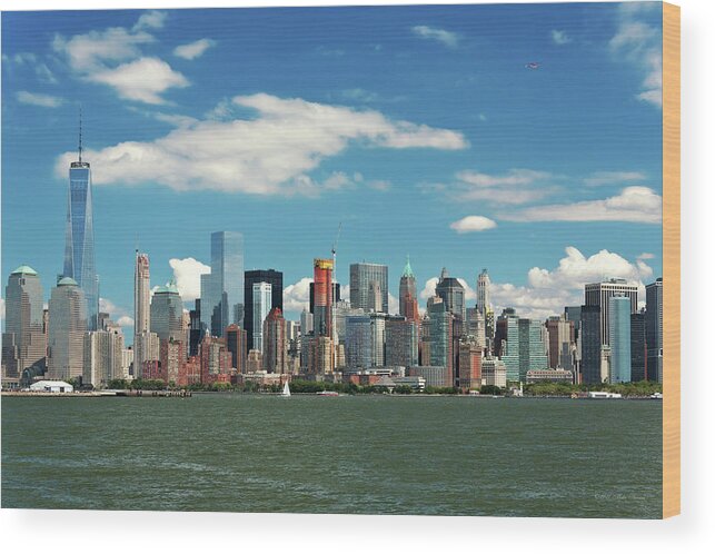 City Wood Print featuring the photograph City - New York NY - The New York skyline by Mike Savad