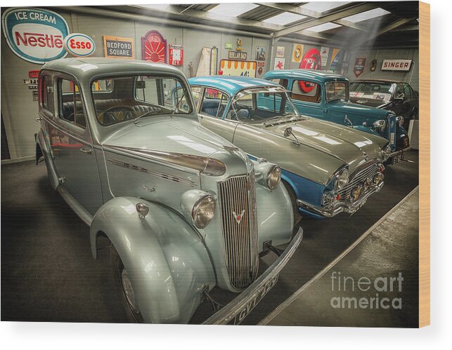 Classic Car Memorabilia Wood Print featuring the photograph Classic Car Memorabilia by Adrian Evans