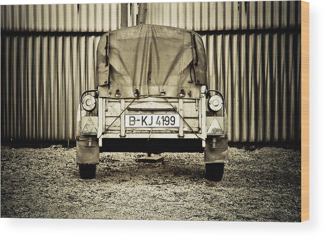 German Wood Print featuring the photograph Classic German Trailer by Bobby Villapando