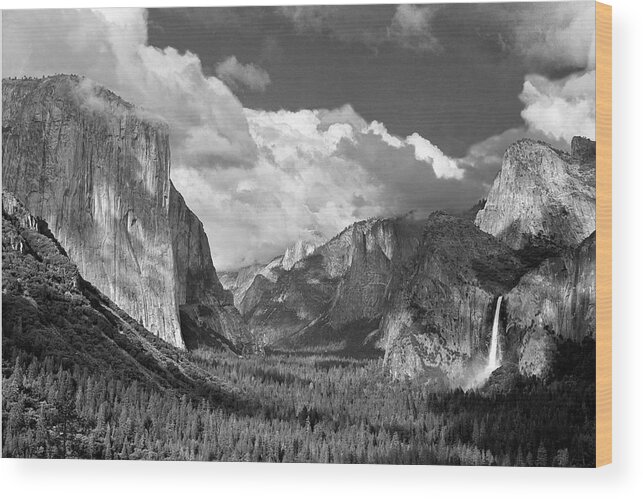 Yosemite Wood Print featuring the photograph Clearing Skies Yosemite Valley by Tom and Pat Cory