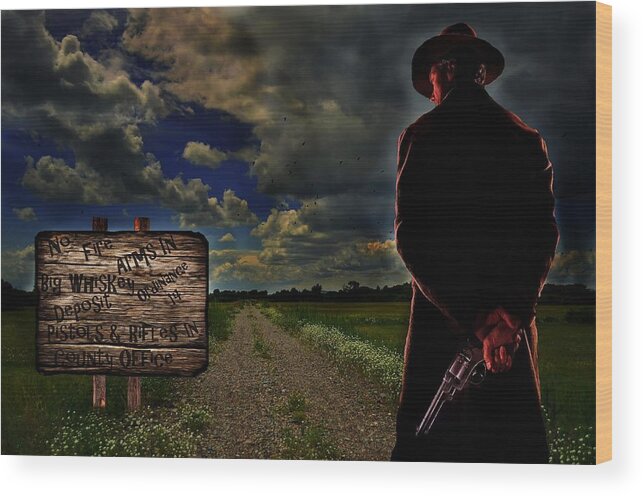 Big Whiskey Wood Print featuring the photograph Clint Eastwood Unforgiven by Movie Poster Prints