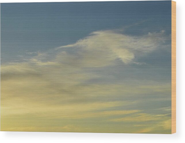 Abstract Wood Print featuring the photograph Cloud Composition by Lyle Crump