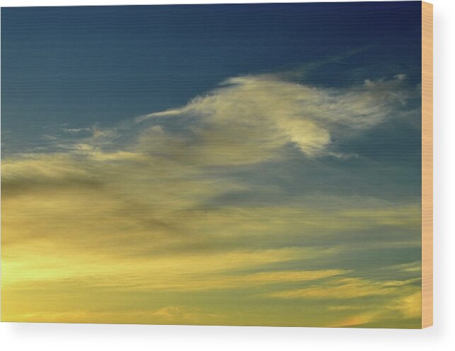 Abstract Wood Print featuring the photograph Cloud Composition Two by Lyle Crump