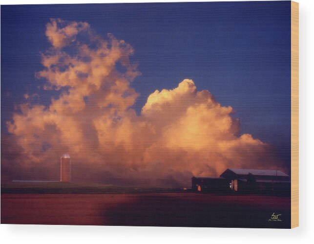 Landscape Wood Print featuring the photograph Cloud Farm by Sam Davis Johnson