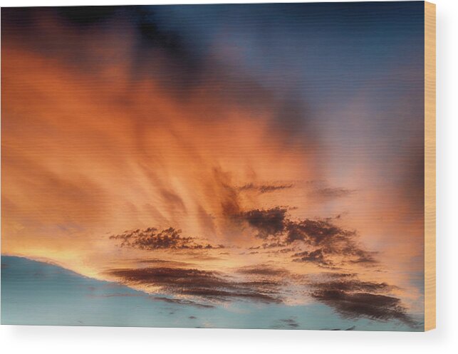 Clouds Wood Print featuring the photograph Clouds 2 by Michael Newberry