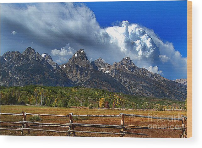 Diane Berry Wood Print featuring the photograph Clouds Rising by Diane E Berry