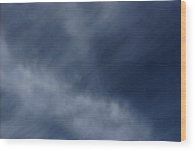 Cirrus Wood Print featuring the photograph Clouds by Steve Gravano