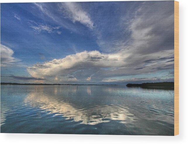 Clouds Wood Print featuring the photograph Cloudscape by HH Photography of Florida