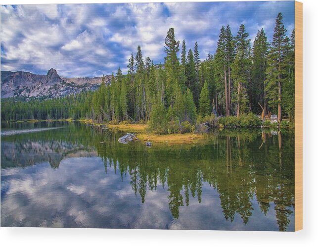 Lake Mamie Wood Print featuring the photograph Cloudy Reflections on Lake Mamie by Lynn Bauer