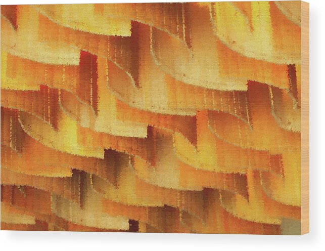 Asia Wood Print featuring the photograph Colorful bamboo ceiling- China by Usha Peddamatham