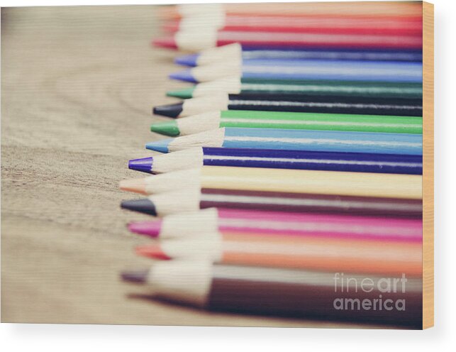 Group Wood Print featuring the photograph Colorful Life by Andrea Anderegg