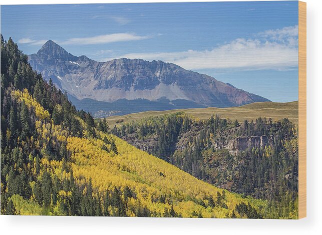 Photo Of The Colorful Mountain Scenery Near Telluride Wood Print featuring the photograph Colorful Mountains Near Telluride by James Woody