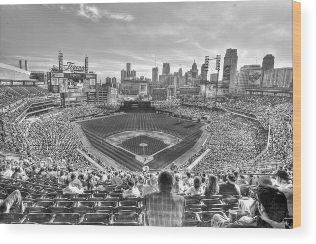 Giant Tiger Wood Print featuring the photograph Comerica Park by Nicholas Grunas