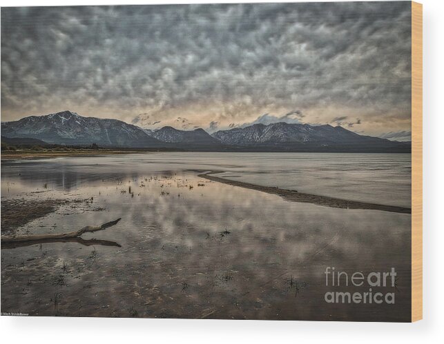 Coming Storm .lake Tahoe Wood Print featuring the photograph Coming Storm by Mitch Shindelbower