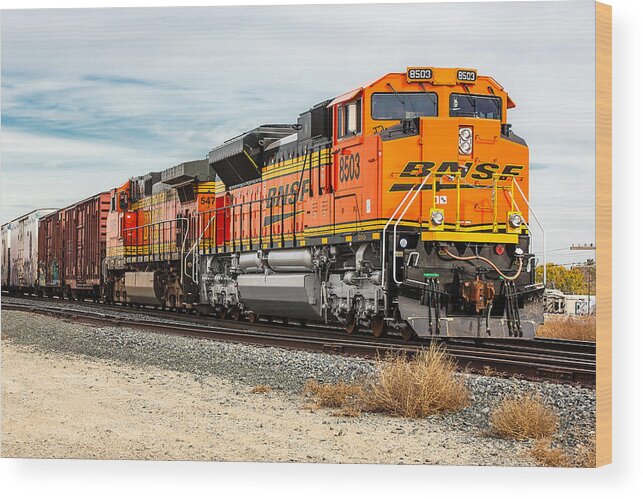 Train Wood Print featuring the photograph Coming Through Livingston by Todd Klassy