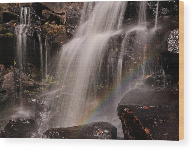 Chapman Falls Wood Print featuring the photograph Connecticut Chapman Falls by Juergen Roth