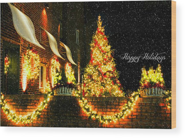 Connecticut Christmas Wood Print featuring the photograph Connecticut Christmas by Diana Angstadt