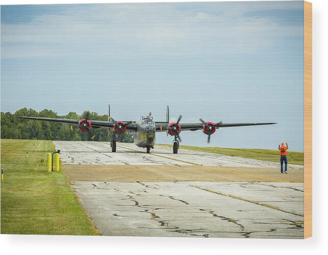 Aircraft Wood Print featuring the photograph Consolidated B-24J Liberator by Jack R Perry