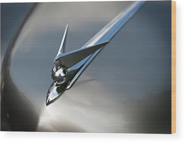 Hood Ornament Wood Print featuring the photograph Continental by Bud Simpson