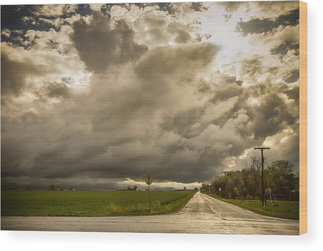 Storm Wood Print featuring the photograph Corner Of A Storm by James BO Insogna