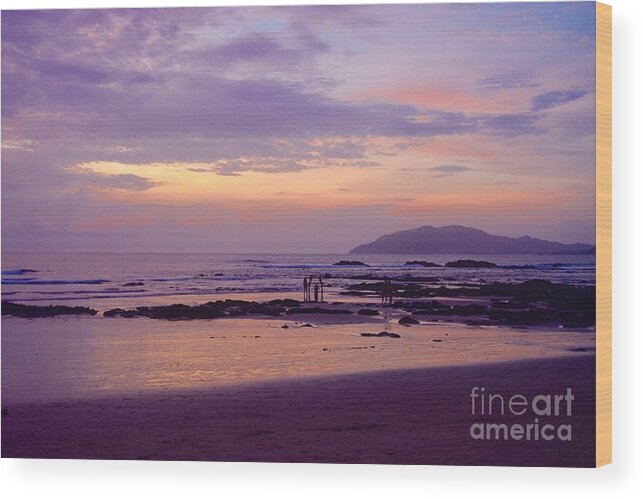 Sunset Wood Print featuring the photograph Costa Rica Sunset. Tamarindo by Ksenia VanderHoff
