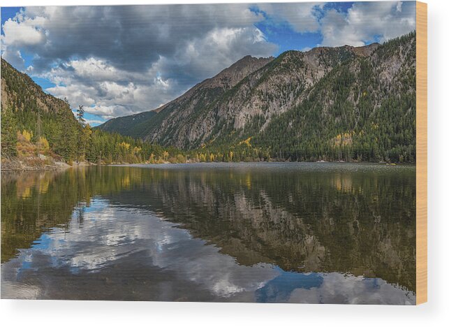 Colorado Wood Print featuring the photograph Cottonwood Lake by Darren White