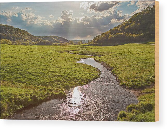 5dii Wood Print featuring the digital art Coulee View by Mark Mille